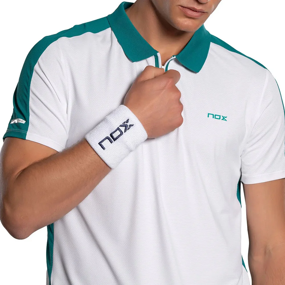NOX Pro Men's Polo - White / Ivy Green - Image 3