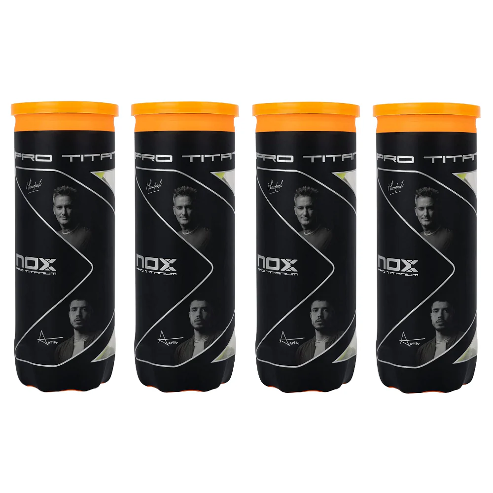 NOX Pro Titanium Padel Balls - 4 Tubes / 12 Balls