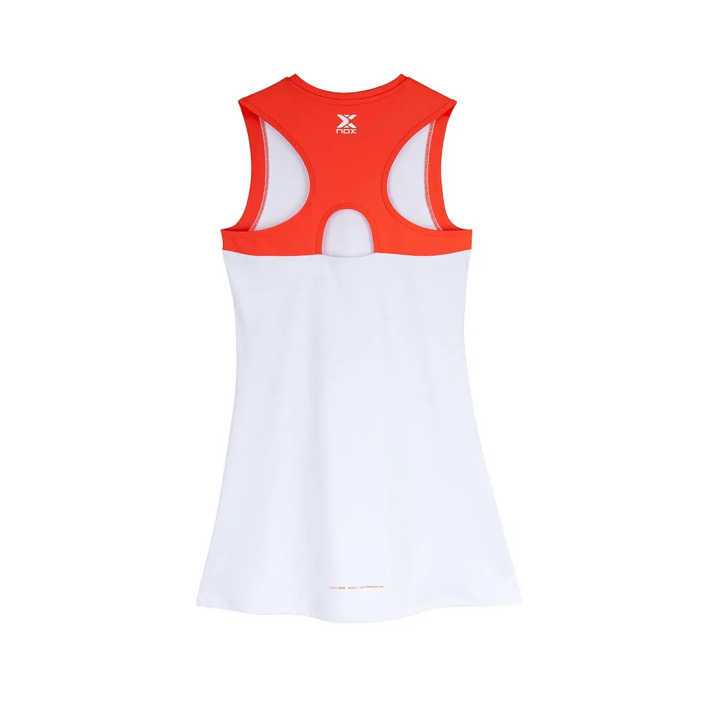 NOX Womens Team Padel Dress - White - Image 2