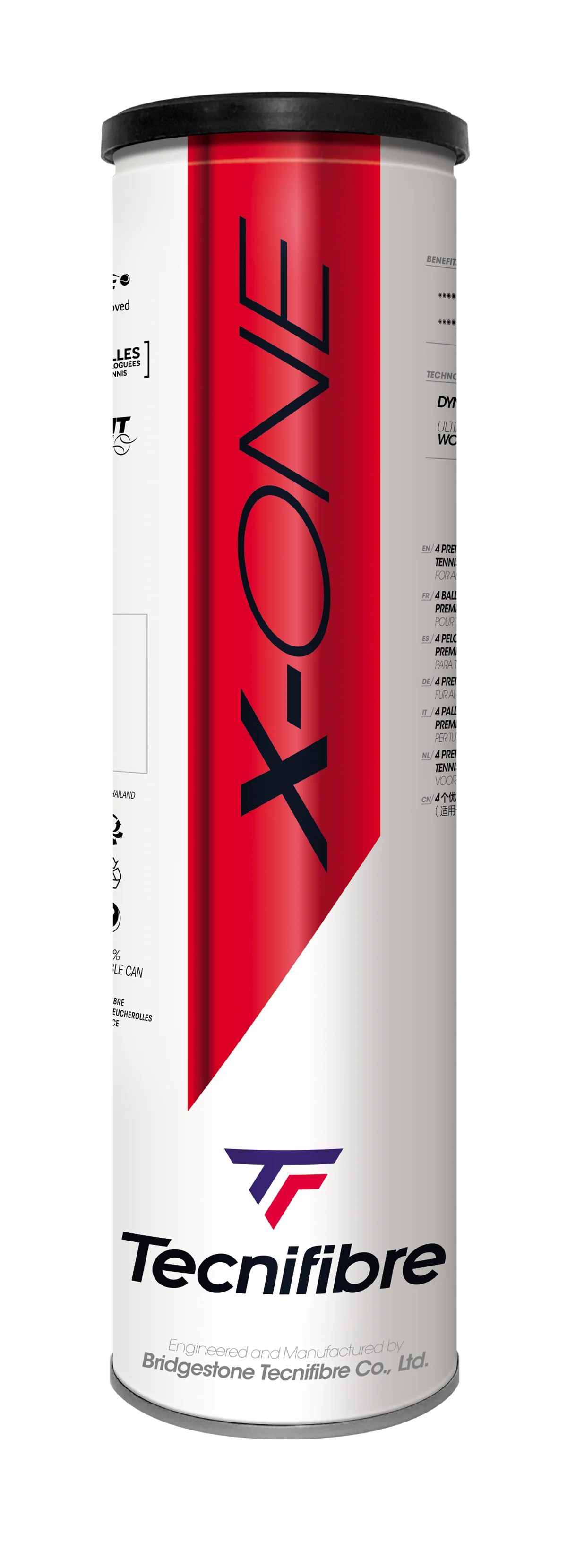 Tecnifibre X-One Tennis Balls - 4 Ball Can - Image 2