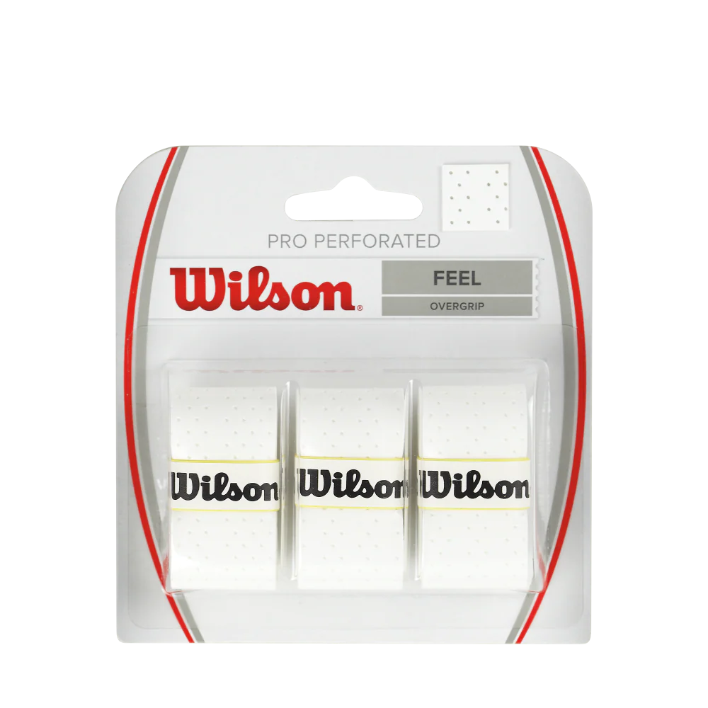 Wilson Pro Perforated Overgrip - Pack of 3 Grips - Feel