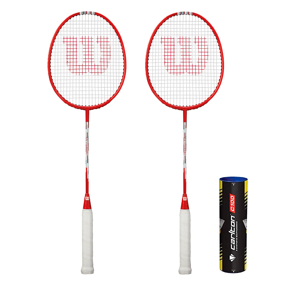 Wilson Attacker Graphite 2 Player Badminton Set Including 6 Shuttles