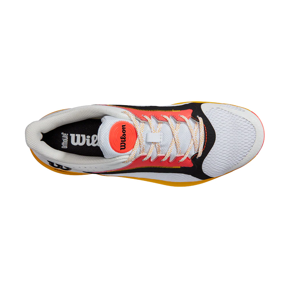 Wilson Hurakn 2.0 Men's Padel Tennis Sports Shoe Trainer - White/Old Gold/Fiery Coral - Image 4