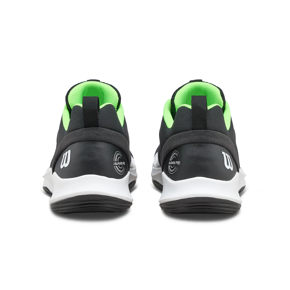 Wilson Hurakn Pro V2 Men's Padel Shoes - Black/White/Green Gecko - Image 4