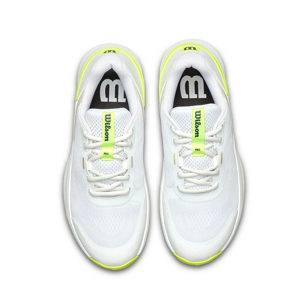 Wilson Intrigue Pro Womens Tennis Shoe - White/Safety Yellow - Image 4