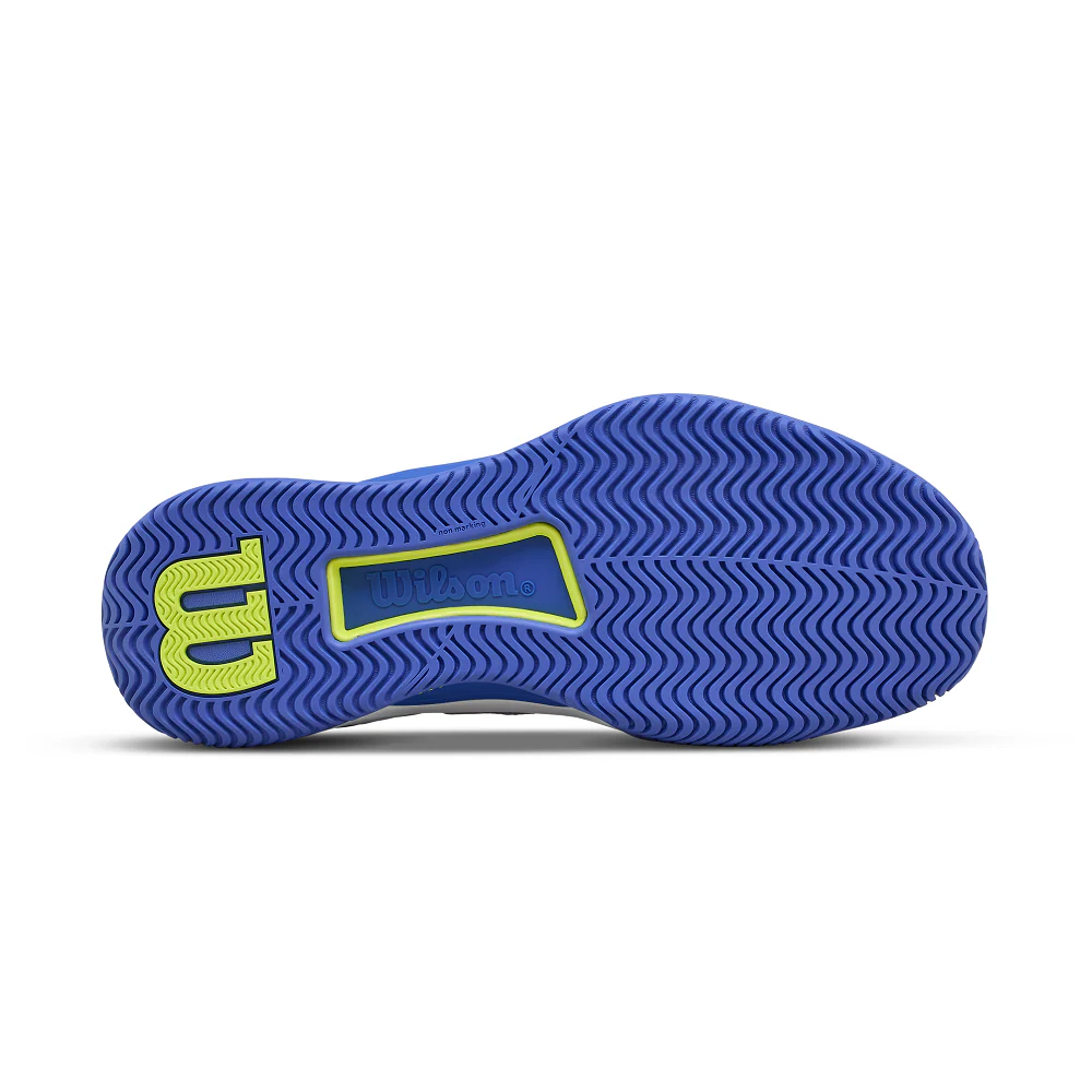 Wilson Intrigue Tour Womens Tennis Shoe - White/Amparo Blue/Safety Yellow - Image 3