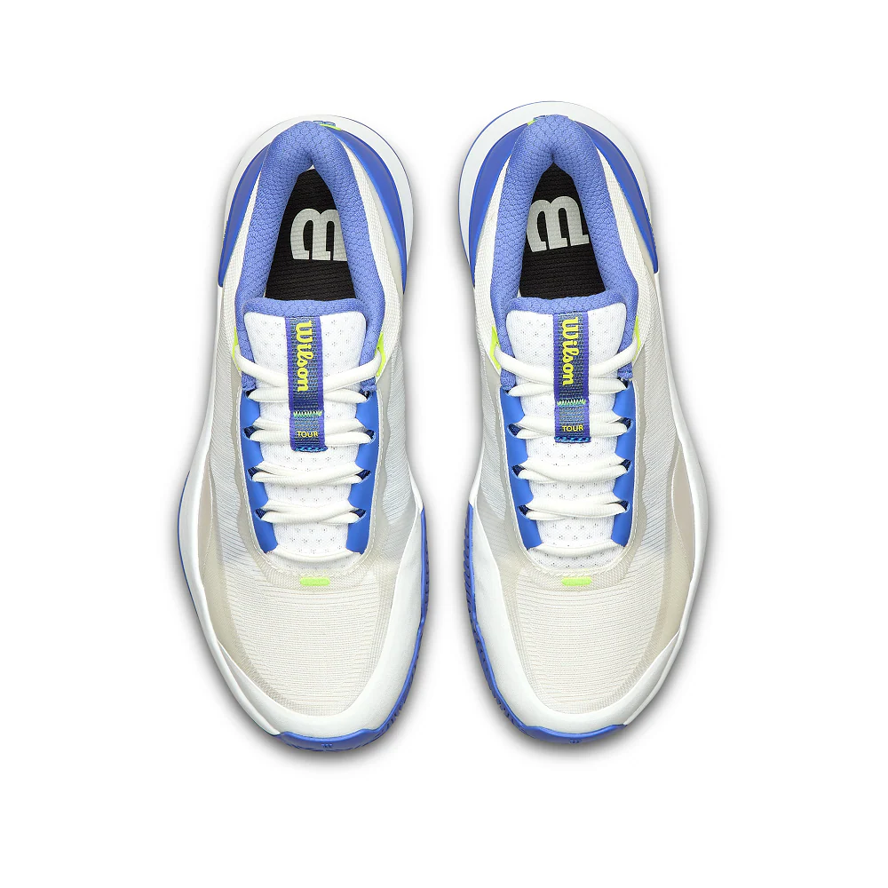 Wilson Intrigue Tour Womens Tennis Shoe - White/Amparo Blue/Safety Yellow - Image 5