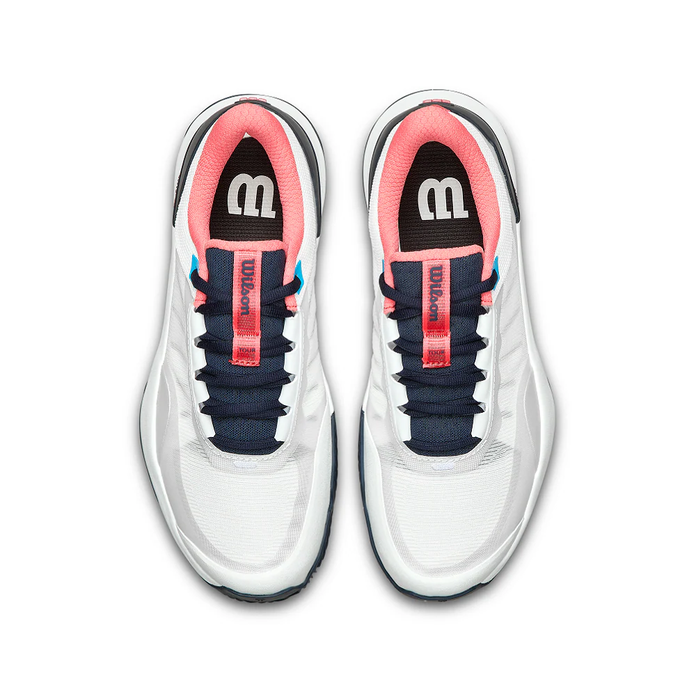 Wilson Intrigue Tour Womens Tennis Shoe - White/Navy/Dubarry - Image 3