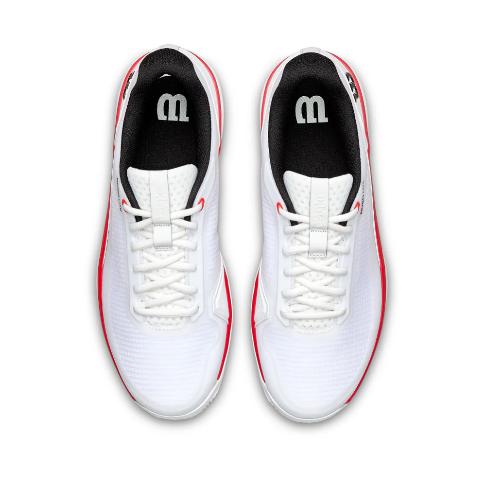 Wilson Rush Lite 5 Men's Tennis Shoe - White/Black/Infrared - 2026 - Image 6
