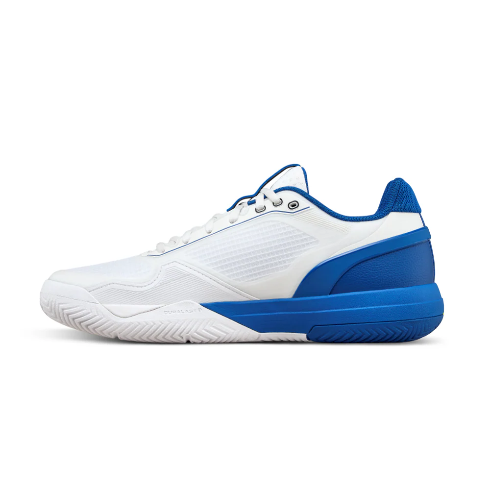 Wilson Rush Pro 5 Men's Tennis Shoe - White/Deja Vu Blue/Safety Yellow - 2026 - Image 2