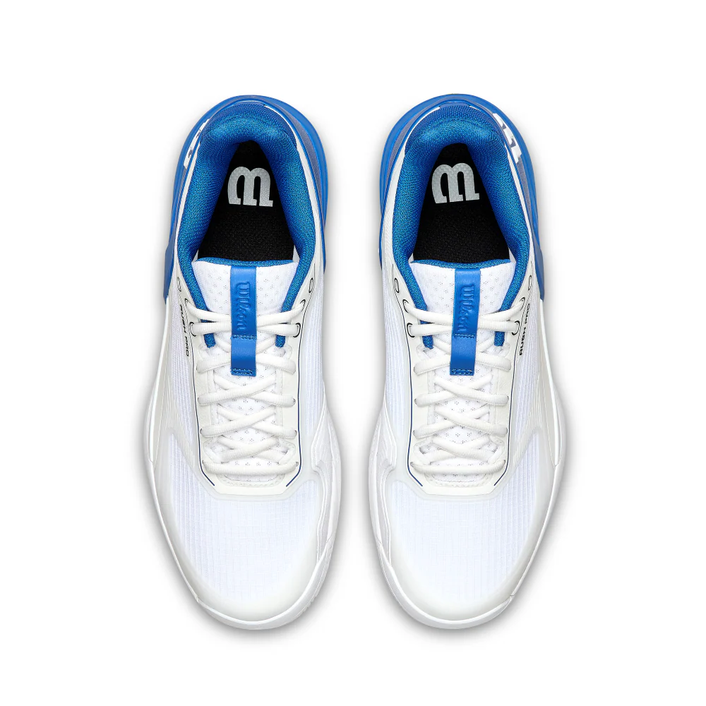 Wilson Rush Pro 5 Men's Tennis Shoe - White/Deja Vu Blue/Safety Yellow - 2026 - Image 5