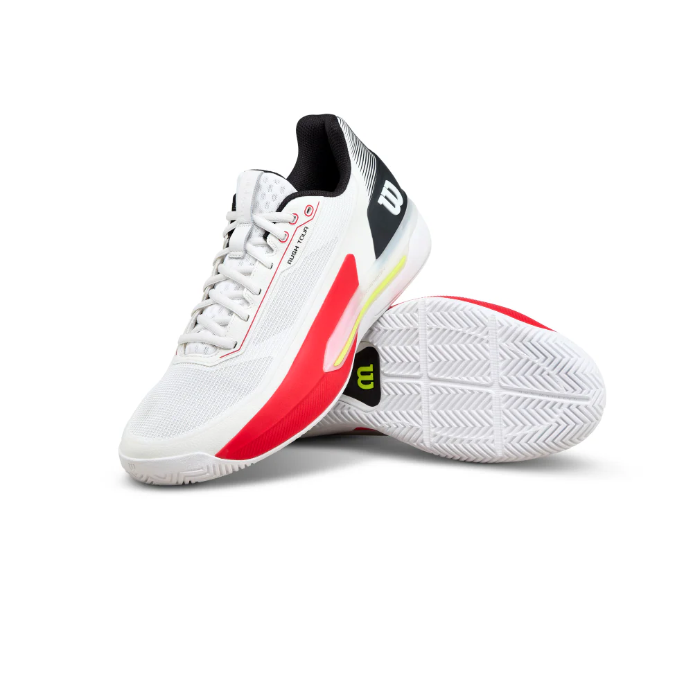 Wilson Rush Tour 5 Men's Tennis Shoe - White/Black/Infrared - 2026 - Image 3