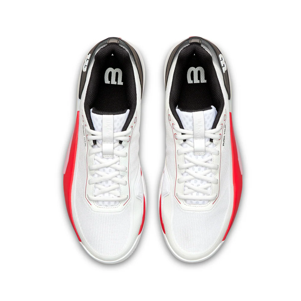 Wilson Rush Tour 5 Men's Tennis Shoe - White/Black/Infrared - 2026 - Image 4