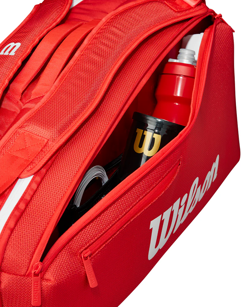 Wilson Super Tour 6 Red Tennis Racket Bag - 2025 - Image 2