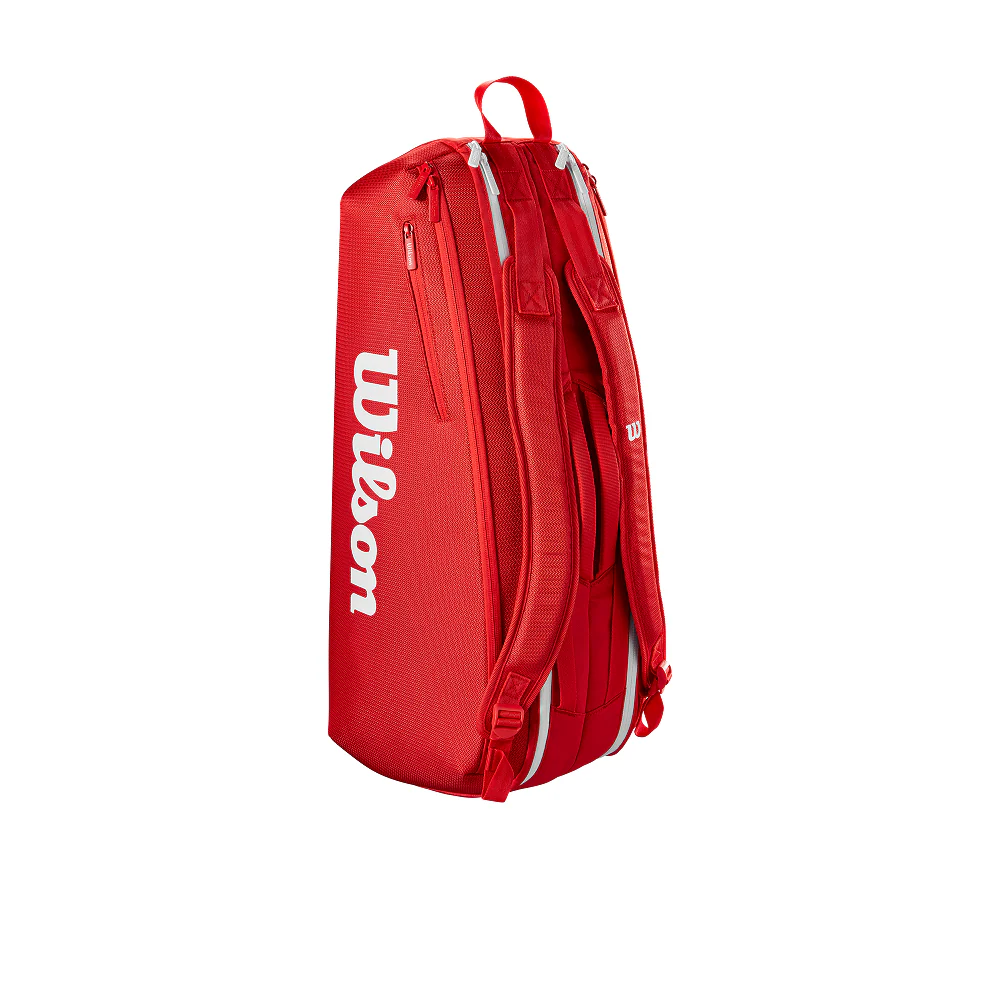 Wilson Super Tour 6 Red Tennis Racket Bag - 2025 - Image 6