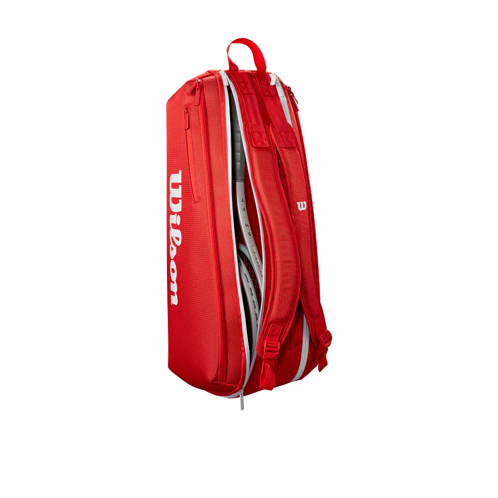 Wilson Super Tour 6 Red Tennis Racket Bag - 2025 - Image 7