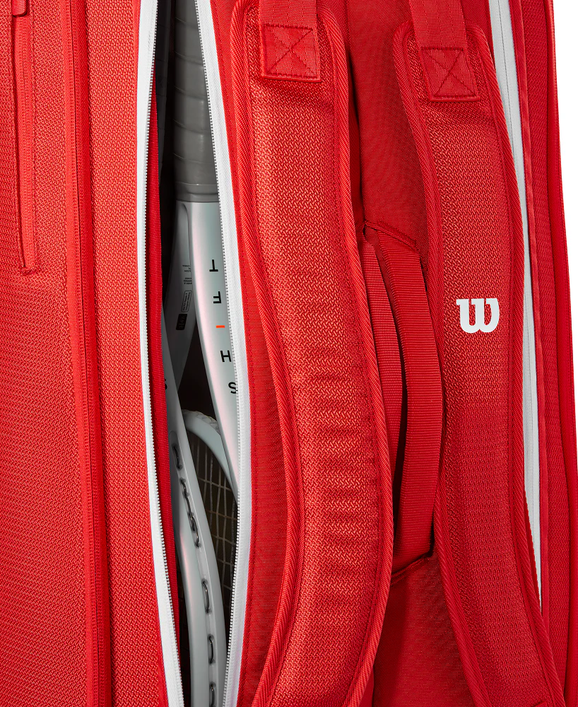 Wilson Super Tour 9 Red Tennis Racket Bag - 2025 - Image 5
